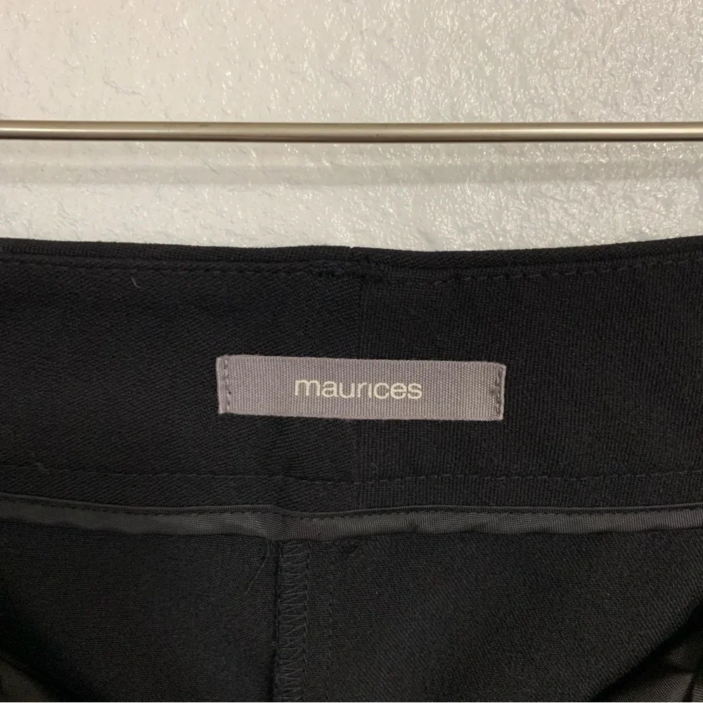 Maurices Solid Black Dress Pants Office Career Wear Size 4 Short